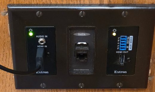 Pulpit stand connection panel, second view